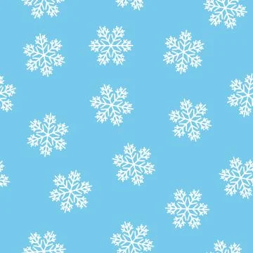 Snowflakes seamless pattern Stock Illustration