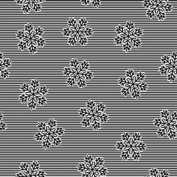 Snowflakes seamless pattern Illustrazione stock