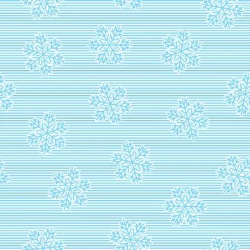 Snowflakes seamless pattern Stock Illustration