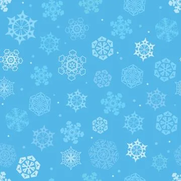 Snowflakes Seamless Pattern 库存插图