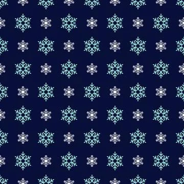 Snowflakes seamless pattern Stock Illustration