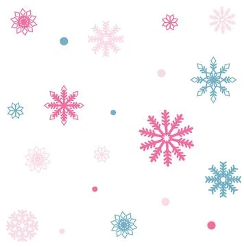 Snowflakes seamless pattern イラスト素材