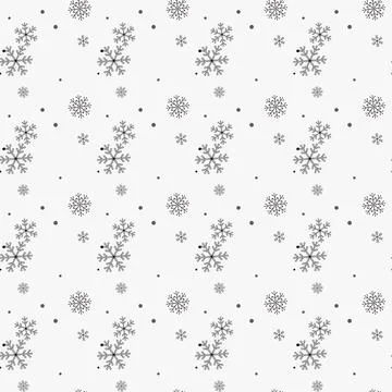 Snowflakes seamless pattern. Snow falls background. Symbol winter, Merry Ch.. Stock Illustration