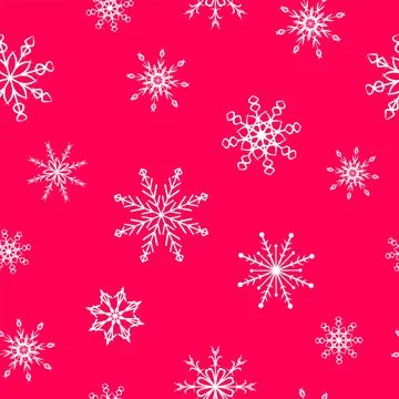 Snowflakes. Seamless pattern. Snow, snowfall, falling scattered white snowfla Stock Illustration
