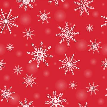 Snowflakes. Seamless pattern. Snow, snowfall, falling scattered white snowfla Stock Illustration