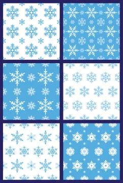 Snowflakes seamless pattern vector Stock-Illustration