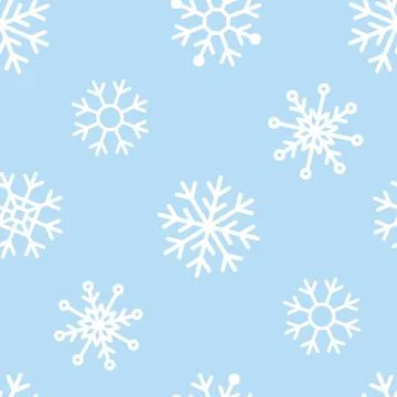 Snowflakes seamless pattern. Vector illustration Stock Illustration