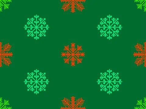 Snowflakes seamless pattern. Winter background with geometric snowflakes of.. Stock Illustration