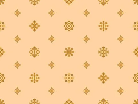 Snowflakes seamless pattern. Winter background with geometric snowflakes of.. 스톡 일러스트