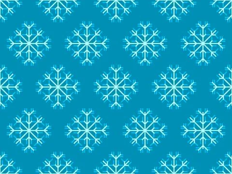 Snowflakes seamless pattern. Winter background with geometric snowflakes of.. Illustrazione stock