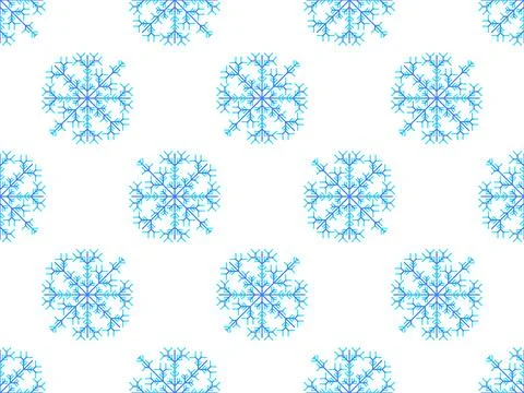 Snowflakes seamless pattern. Winter background with geometric snowflakes of.. Illustrazione stock
