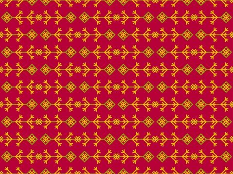 Snowflakes seamless pattern. Winter background with geometric snowflakes of.. 스톡 일러스트
