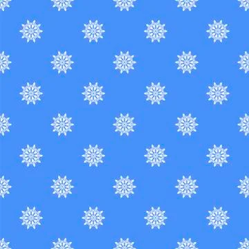 Snowflakes Seamless Pattern. Winter Christmas Decorative Texture Stock Illustration