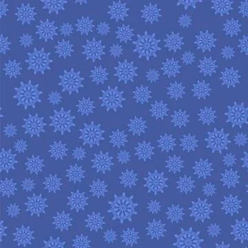 Snowflakes Seamless Pattern. Winter Christmas Decorative Texture Stock Illustration