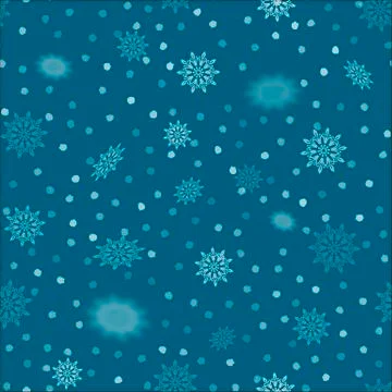 Snowflakes Seamless Pattern. Winter Christmas Decorative Texture Stock Illustration