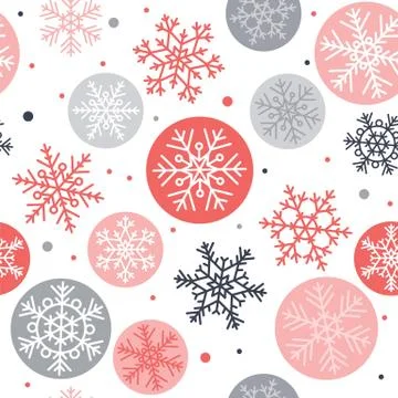 Snowflakes seamless pattern, winter concept vector illustration Stock-Illustration