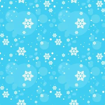 Snowflakes Seamless Pattern Winter Ornament Background Concept Illustrazione stock