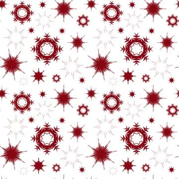Snowflakes Seamless Pattern Winter Ornament Background Concept Illustrazione stock