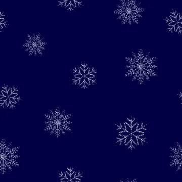 Snowflakes seamless pattern. Winter print. 스톡 일러스트