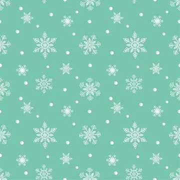 Snowflakes seamless repeating pattern,icons of winter season for christmas,ne Stock Illustration