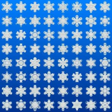 Snowflakes set generated texture 스톡 일러스트