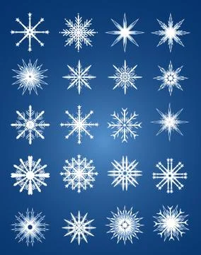 Snowflakes set Stock Illustration
