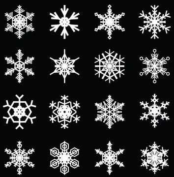 Snowflakes set Stock Illustration