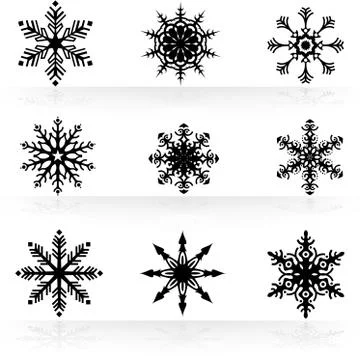 Snowflakes Set Stock Illustration
