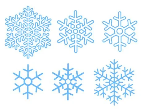 Snowflakes set Stock Illustration