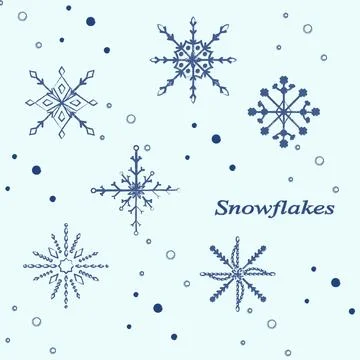 Snowflakes set Stock Illustration
