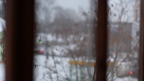 Snowflakes smoothly fall for bakground Stock Footage 70369464