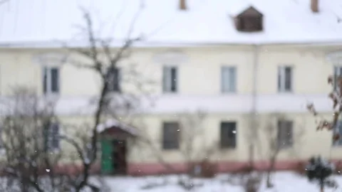 Snowflakes smoothly fall for bakground Stock Footage 70369914