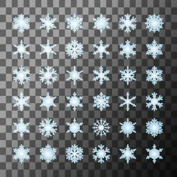 Snowflakes template collection Stock Illustration