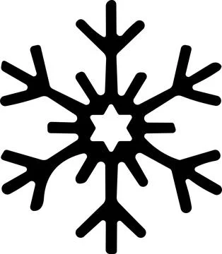 Snowflakes thin line icon. simple snowflake, for report, presentation, diag.. Stock Illustration