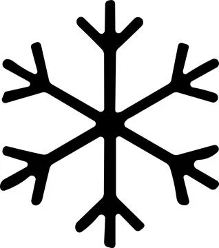 Snowflakes thin line icon. simple snowflake, for report, presentation, diag.. Stock Illustration