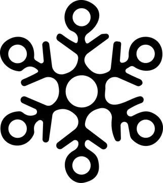 Snowflakes thin line icon. simple snowflake, for report, presentation, diag.. Stock Illustration