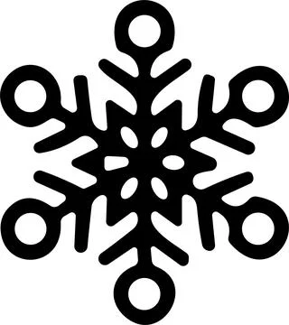Snowflakes thin line icon. simple snowflake, for report, presentation, diag.. Stock Illustration