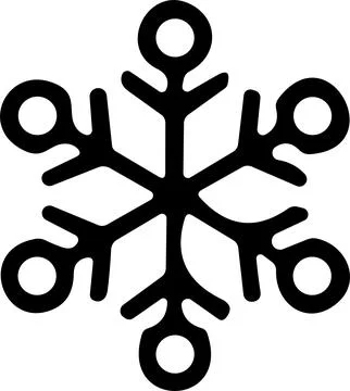 Snowflakes thin line icon. simple snowflake, for report, presentation, diag.. Stock Illustration