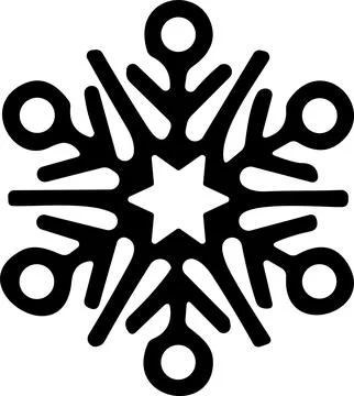 Snowflakes thin line icon. simple snowflake, for report, presentation, diag.. Stock Illustration