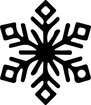 Snowflakes thin line icon. simple snowflake, for report, presentation, diag.. Illustrazione stock