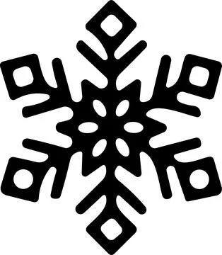 Snowflakes thin line icon. simple snowflake, for report, presentation, diag.. Stock Illustration