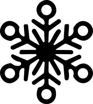 Snowflakes thin line icon. simple snowflake, for report, presentation, diag.. Stock-Illustration