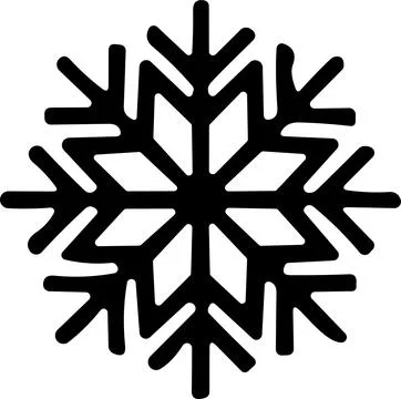 Snowflakes thin line icon. simple snowflake, for report, presentation, diag.. Stock Illustration