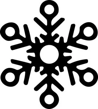 Snowflakes thin line icon. simple snowflake, for report, presentation, diag.. Stock Illustration