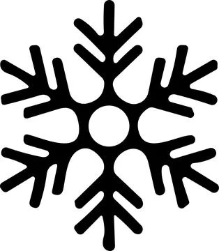Snowflakes thin line icon. simple snowflake, for report, presentation, diag.. Stock Illustration