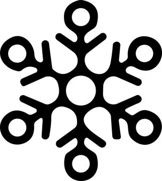 Snowflakes thin line icon. simple snowflake, for report, presentation, diag.. Stock Illustration