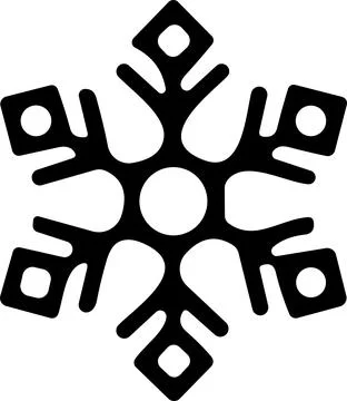 Snowflakes thin line icon. simple snowflake, for report, presentation, diag.. Stock Illustration