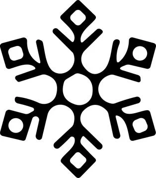 Snowflakes thin line icon. simple snowflake, for report, presentation, diag.. Stock Illustration
