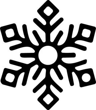 Snowflakes thin line icon. simple snowflake, for report, presentation, diag.. Stock Illustration