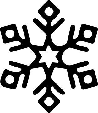 Snowflakes thin line icon. simple snowflake, for report, presentation, diag.. Stock Illustration